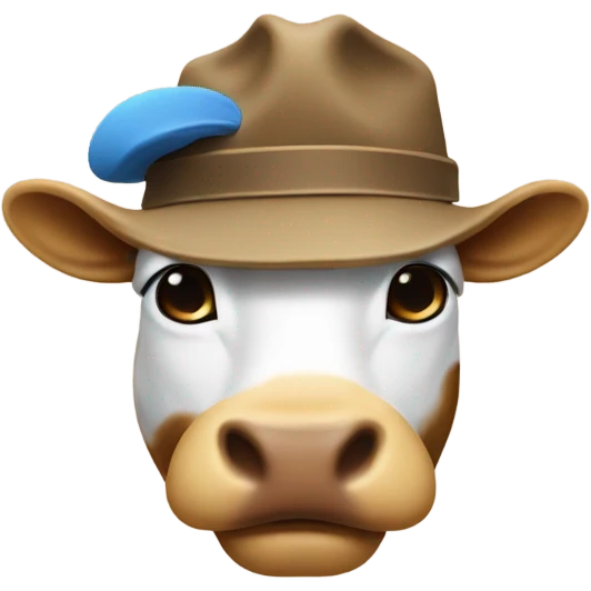 Vaca con gorra  emoji