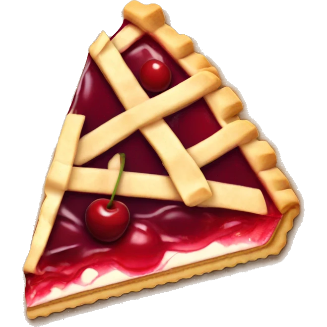 Cherry pie slice emoji
