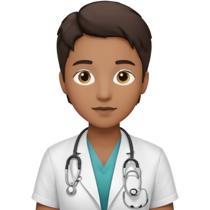androgynous physician no stethoscope and medium tone skin  emoji
