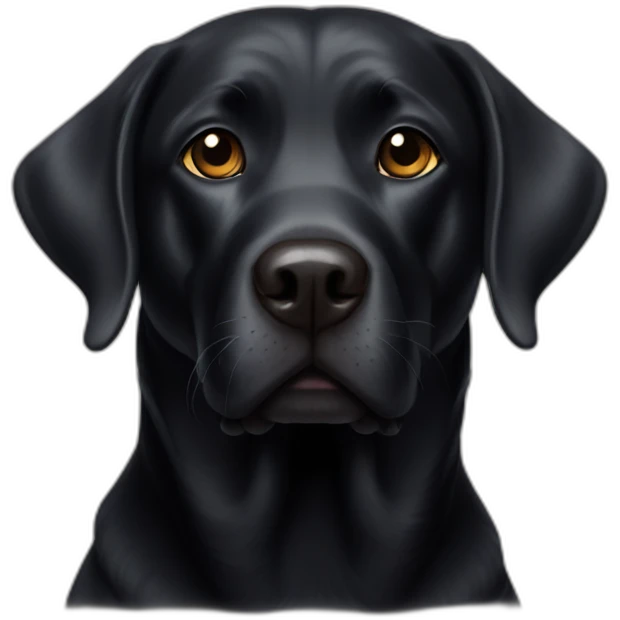 Senior Black lab small forehead emoji