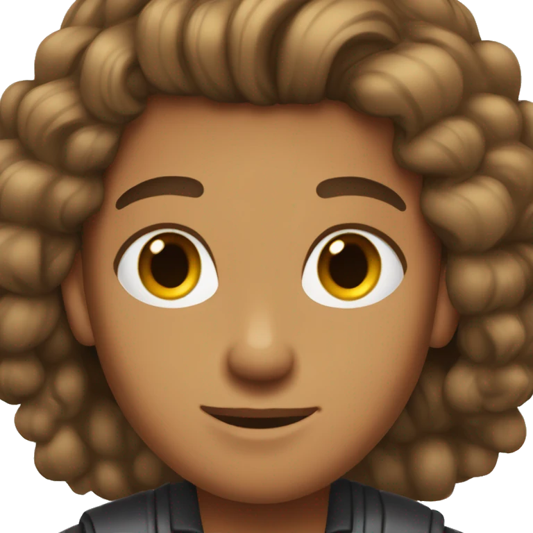 slick back brown hair tan skin emoji