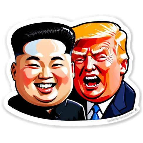 Donald trump and Kim Jong Un Loving emoji