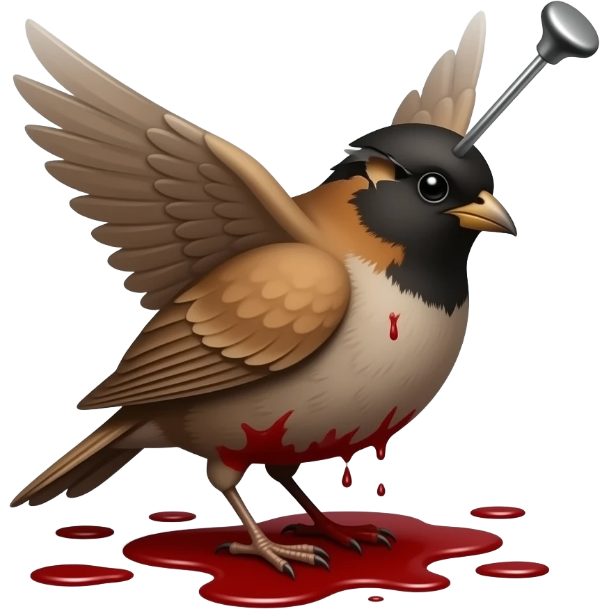 A 2D render iPhone emoji icon of a detailed Brown and red color of a ...