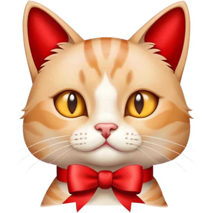 cat with rebbon emoji
