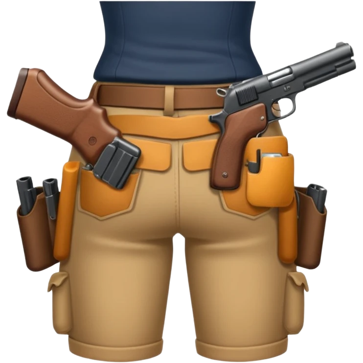 Gun in between butt cheeks emoji