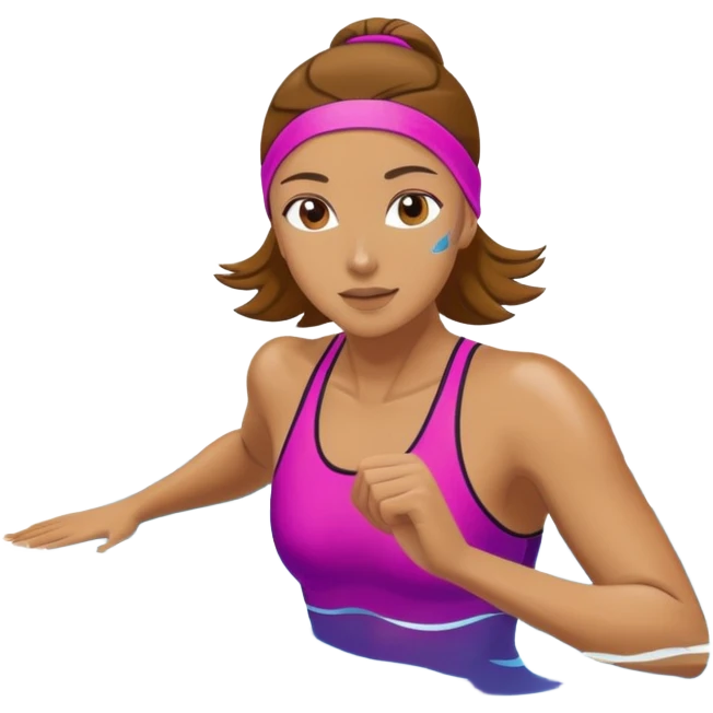 female athelete swimming emoji