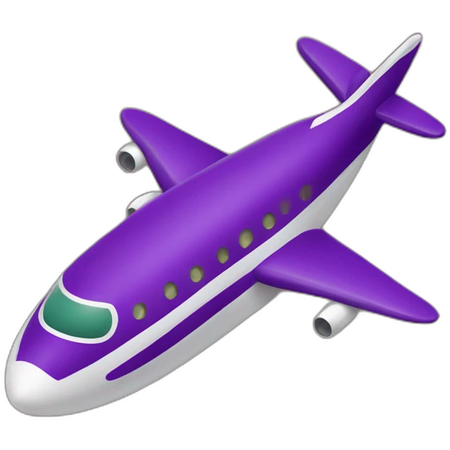 Aubergine sur un avion qui rentre dans une pêche emoji