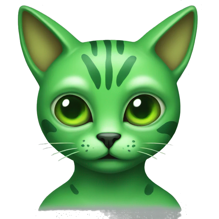 GREEN ALIEN CAT emoji
