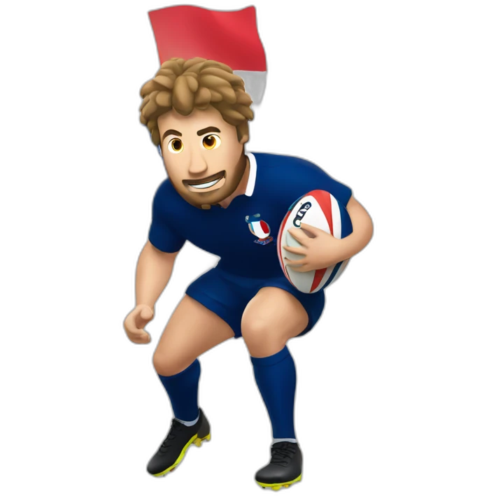 French Rugbyman playing rugby emoji