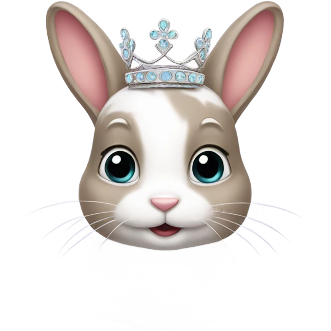 Bunny with a tiara  emoji