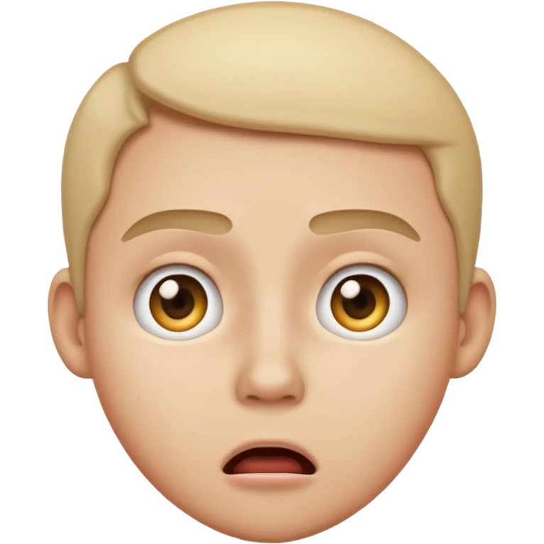 Can you make a shocked face that kinda looks disgusted but make it look like an iPhone emoji emoji