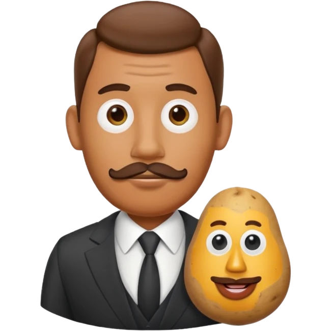 Man with potato head emoji