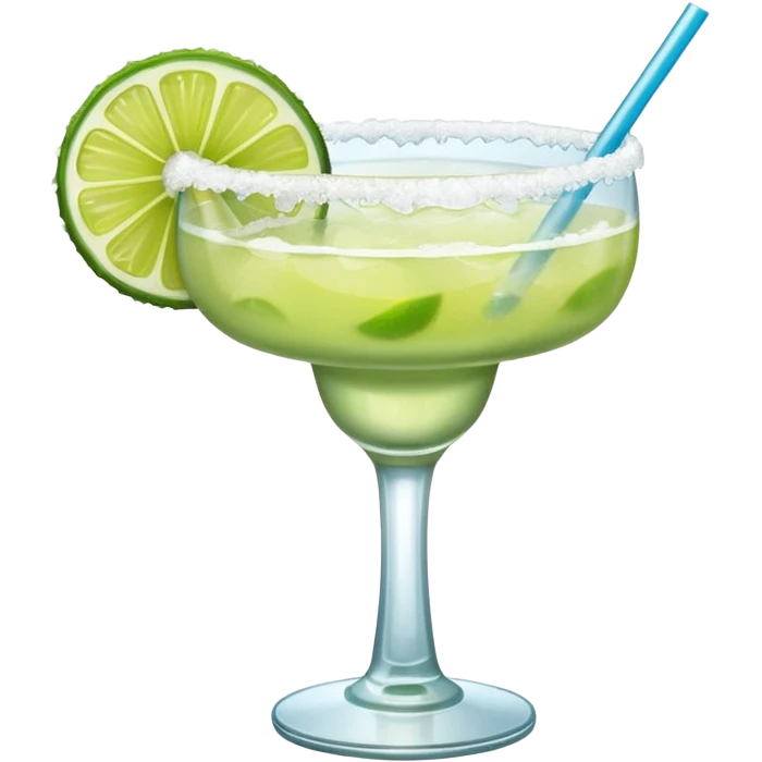 Margarita – glass with salted rim, lime wedge, ice emoji