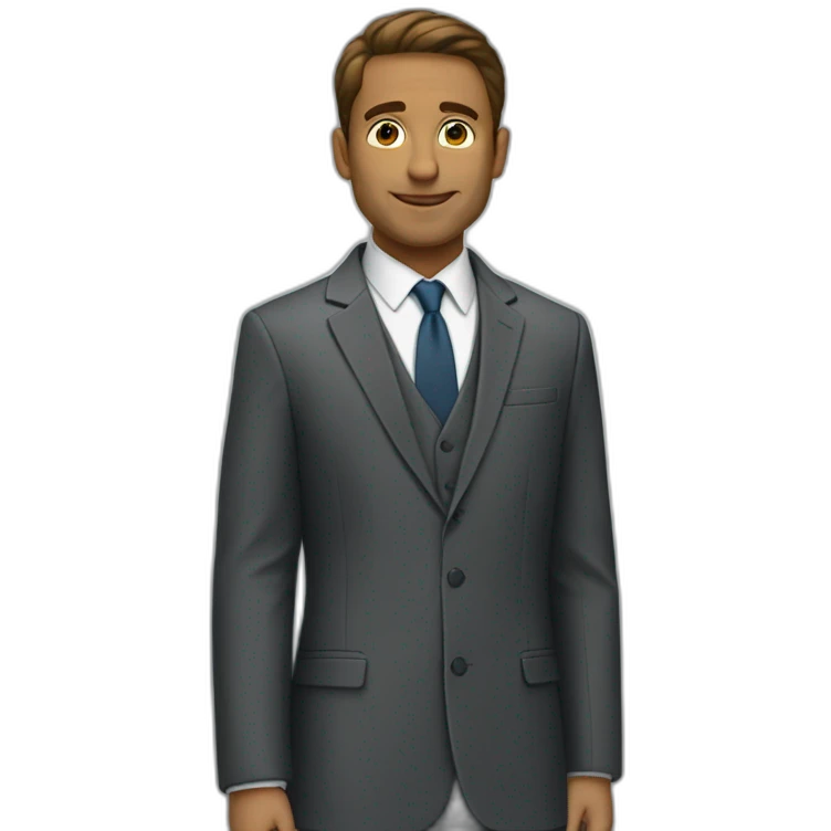 A full man image with coat and suite emoji