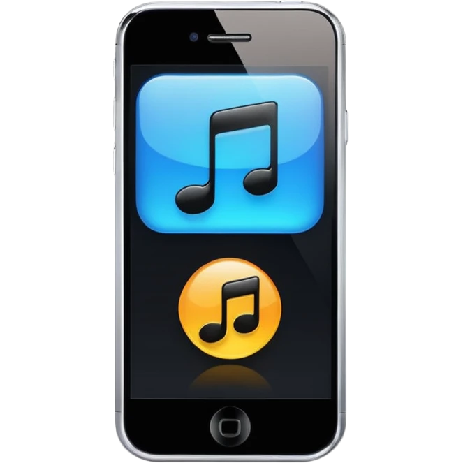 Streaming song on phone emoji