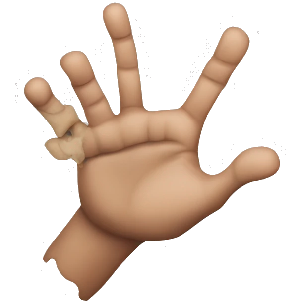 messed up hand emoji