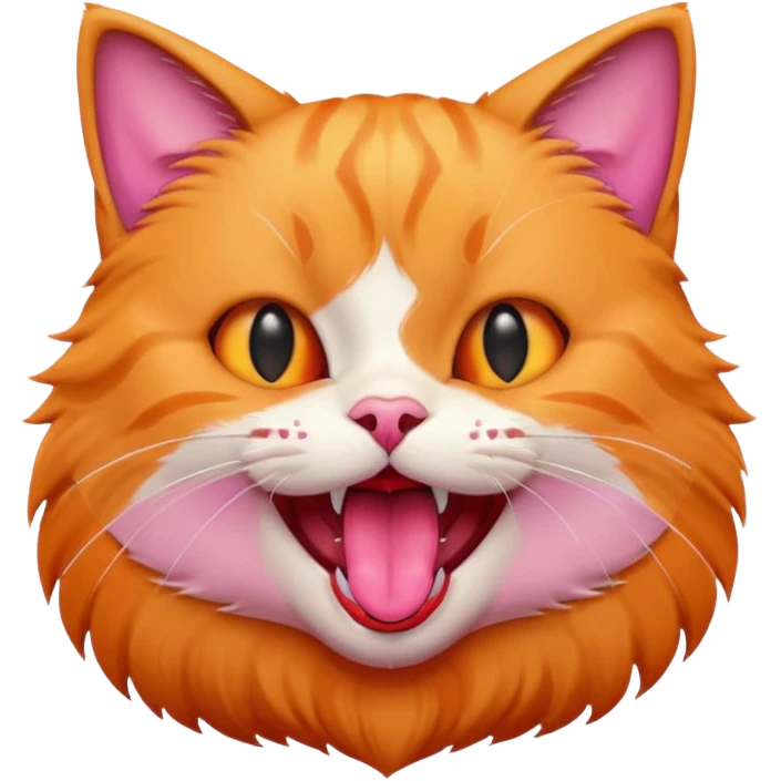 a kitty opening its mouth wide emoji