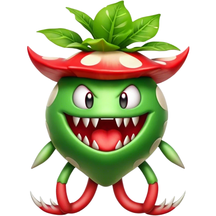 Piranha plant with legs  emoji