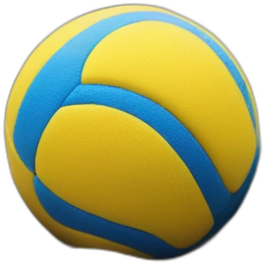Ball volley Yellow and blue on a Beach  emoji