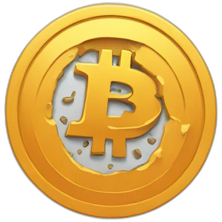 Bitcoin flat emoji
