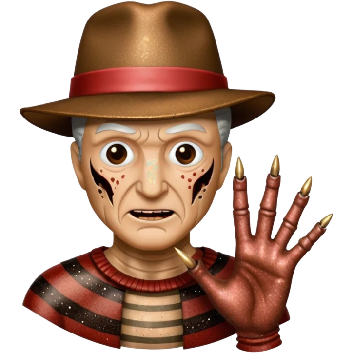 glitter freddy krueger emoji
