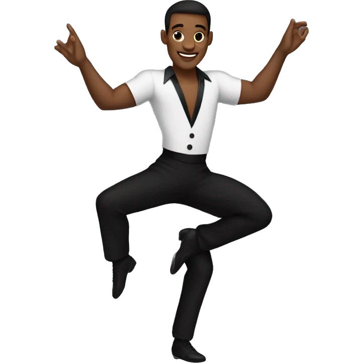 male jazz dancer black attire emoji