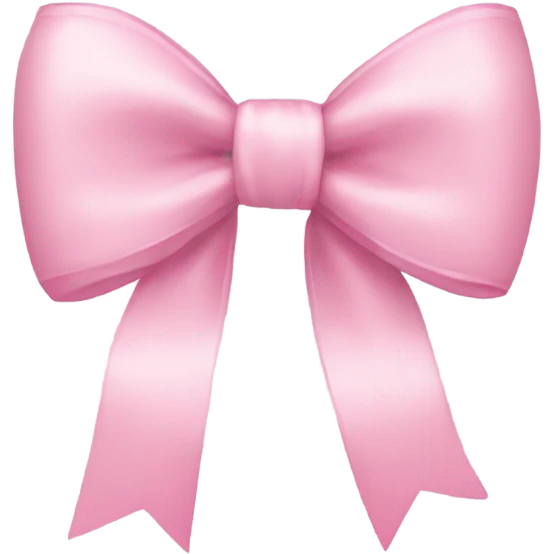Pastels pink bow emoji