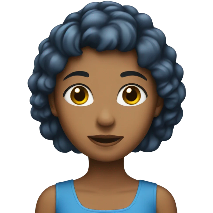 Girl with blue dress emoji