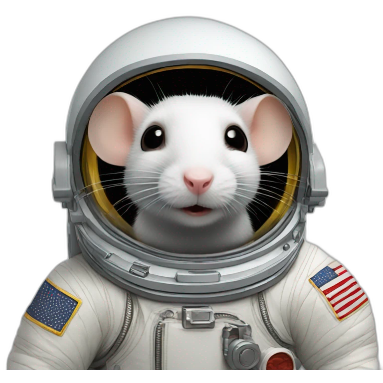 astronaut rat levitating emoji