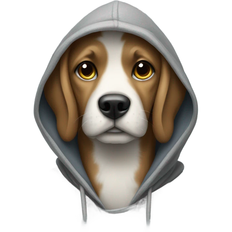 Dog wearing a hoodie  emoji