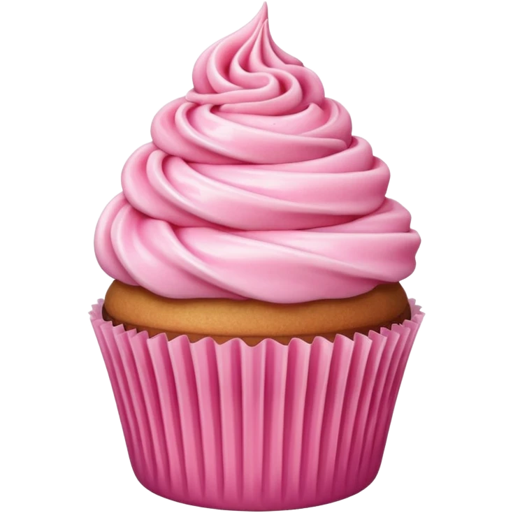 Cupcake with pink icing emoji