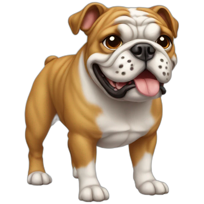 Dog Bulldog full-height emoji