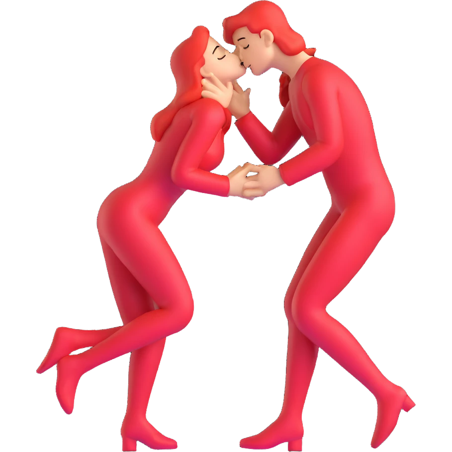 passionate kiss emoji