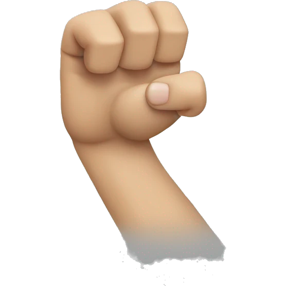 Fingers to arm  emoji