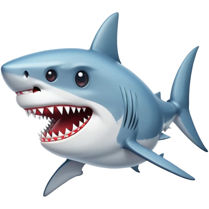 a  shark with a bow emoji