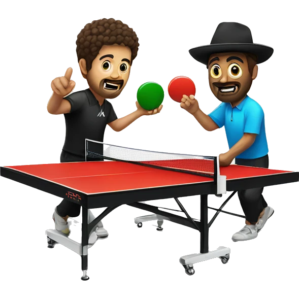 Jew and Mexican playing table tennis emoji
