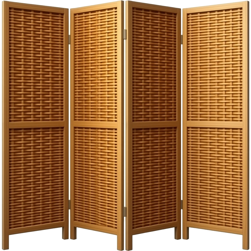 folding brown wicker screen emoji