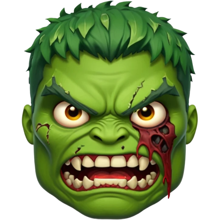 Zombie Hulk face  emoji
