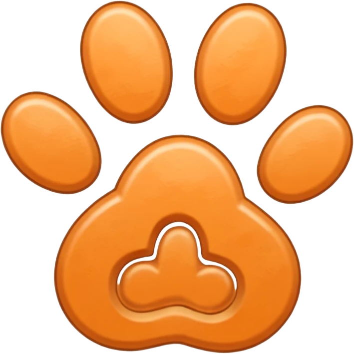 a very light pale pastel orange #ffbe8c pawprint emoji