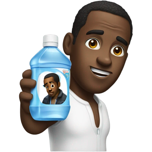 Diddy holding baby oil emoji