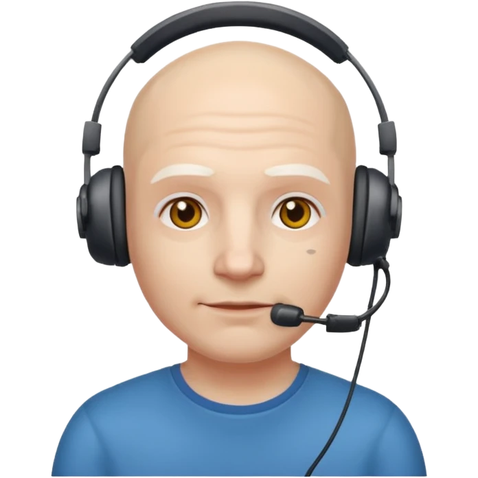 Gamer bald  emoji