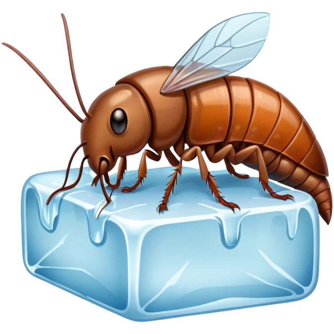 Roach eating ice emoji