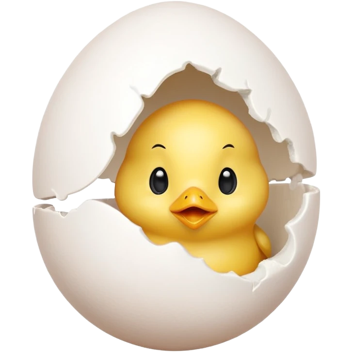 an egg breaking with a tiny chick peeking out emoji
