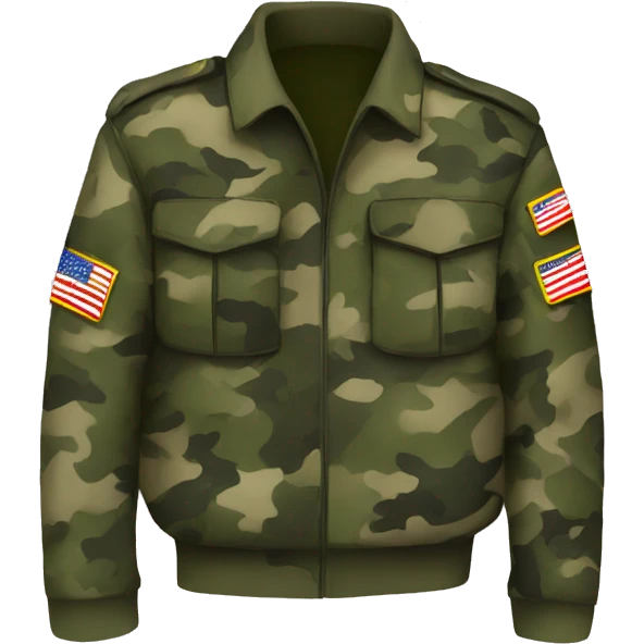 military jacket camouflage emoji