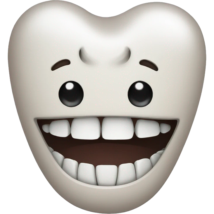 funny tooth emoji
