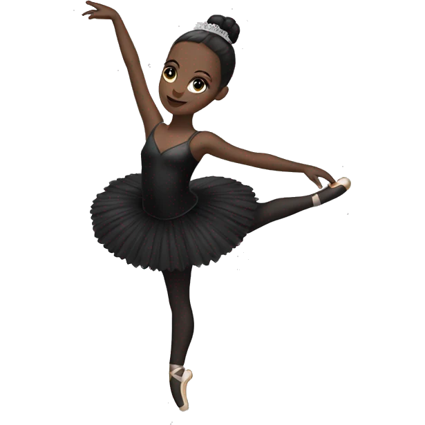 Ballerina with black wings looks like black swan  emoji