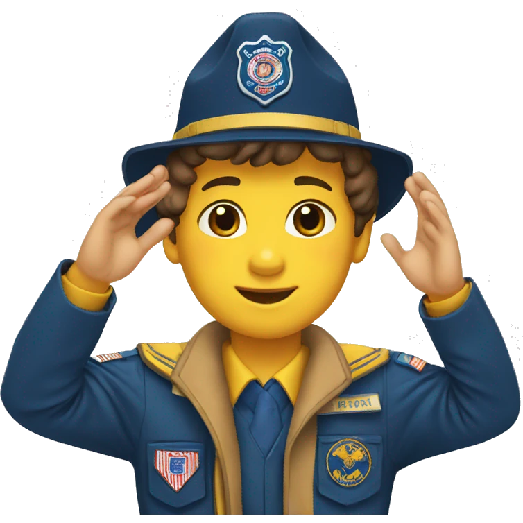 Cub Scout saluting emoji