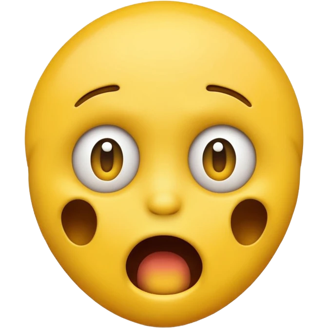 yellow emoji with a scared face getting choked emoji
