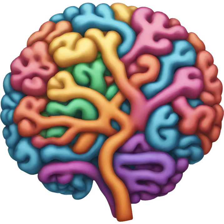 colourful brain emoji