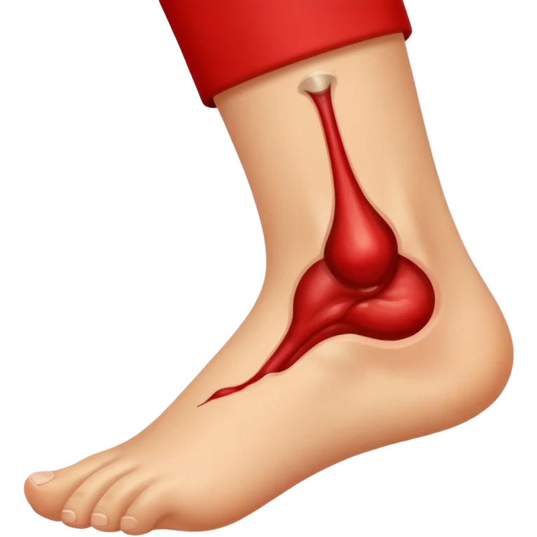 An ankle, being biten emoji